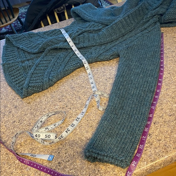 Elsamanda Knit Sweater Tie closure Ruffle or Shawl Collar Wool Alpaca Italy S - Picture 8 of 17